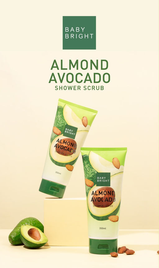 Скраб для тела Миндаль и Авокадо BABY BRIGHT 350 мл фото 2