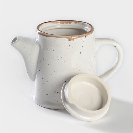 Чайник заварочный Хорекс Punto bianca, 500 мл, h=14.5 см, фарфор, белый