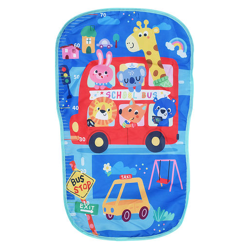 Коврик развивающий "Автобус со зверятами" с ростомером, в коробке