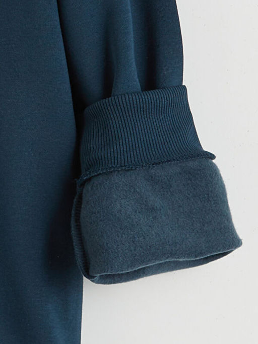 Dik Yaka Erkek ?ocuk Kal?n Sweatshirt