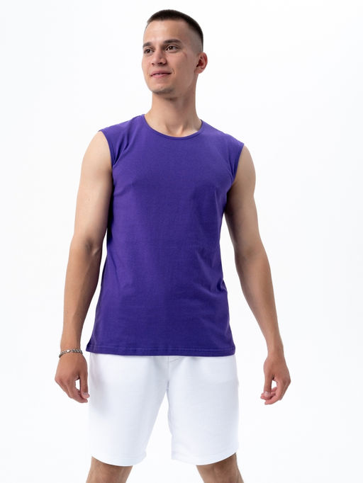 Майка хлопок 100%,сиреневая