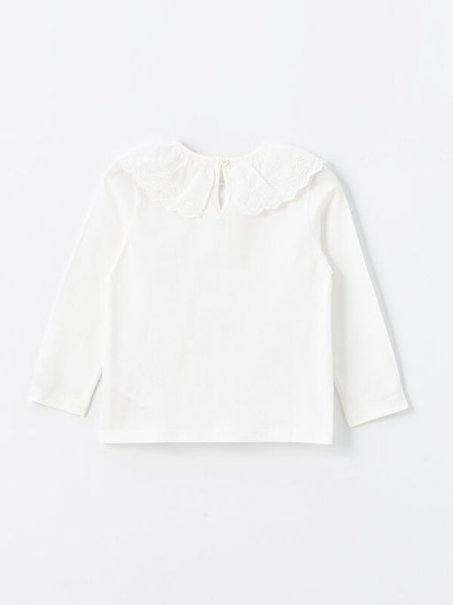 Bisiklet Yaka Uzun Kollu K?z Bebek Ti??rt - Waikiki фото 2