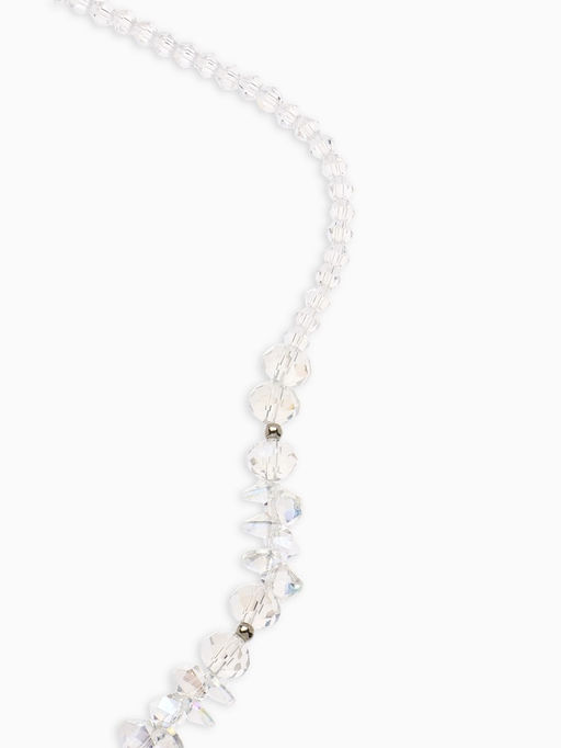 Колье Крошка блеск, радужное в серебре, 40 см