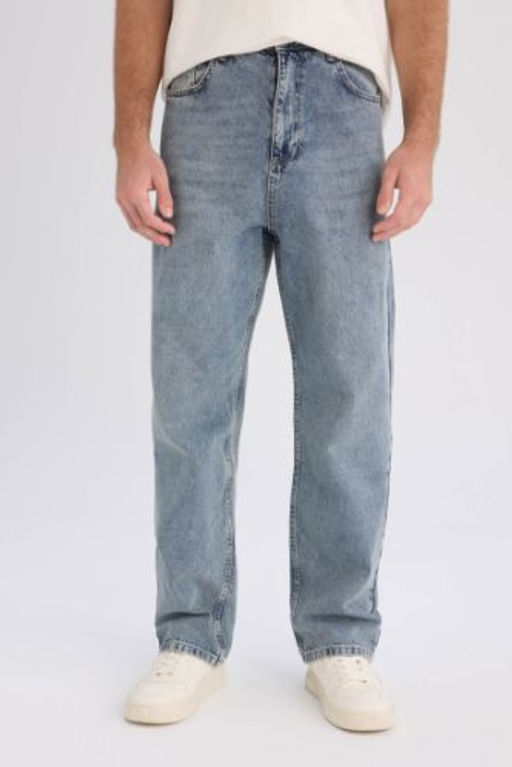 Baggy Fit Genis Kal?p Normal Bel Genis Paca Jean Y?kamal? Pantolon