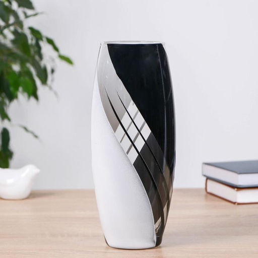 Ваза «Симона», 26×11 см, d=7.5 см, стекло, чёрная