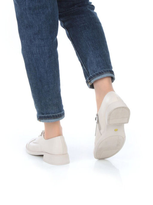 03-HP9954M BEIGE Полуботинки женские (натуральная кожа)