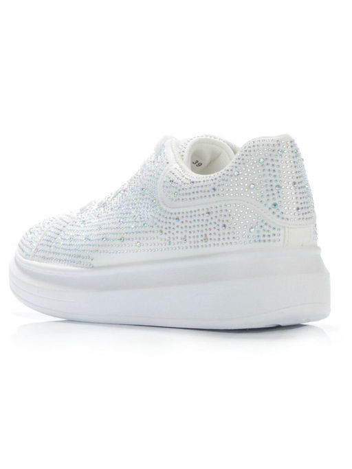 05-6739-1 WHITE Кроссовки женские (искусственные материалы) - No name фото 7