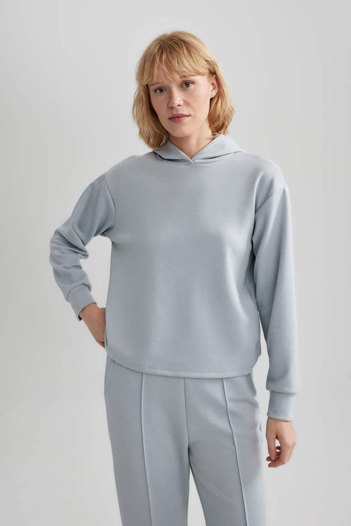 DeFactoFit Толстовка для спортсменов Scuba Diver стандартной посадки с капюшоном  фото 3