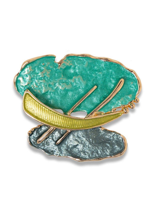 Брошь на магните абстрактной формы металлическая - Модные истории фото 3