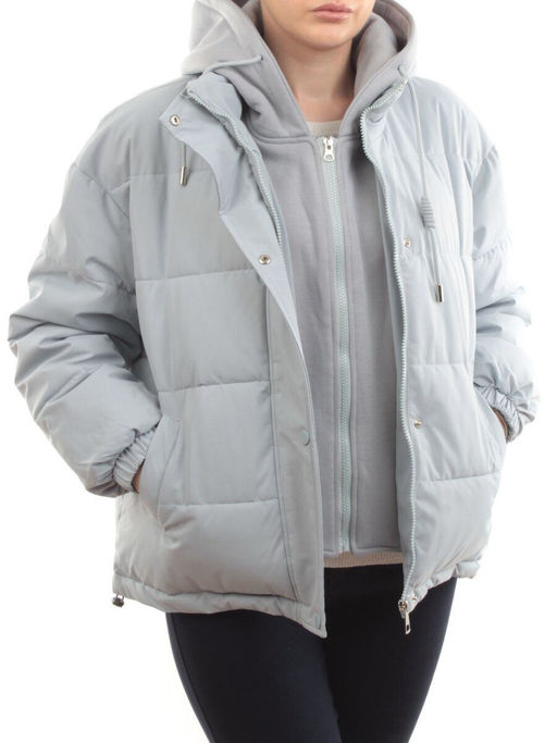 H24-088 GRAY/LT. BLUE Куртка демисезонная женская (120 гр. холлофайбер) - Fashion фото 7
