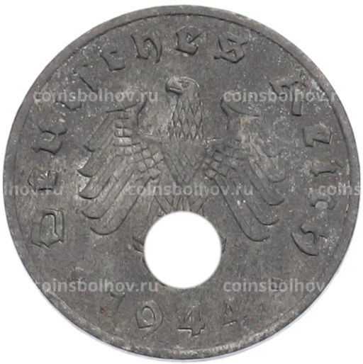 Монета 1 рейхспфенниг 1944 года A Германия