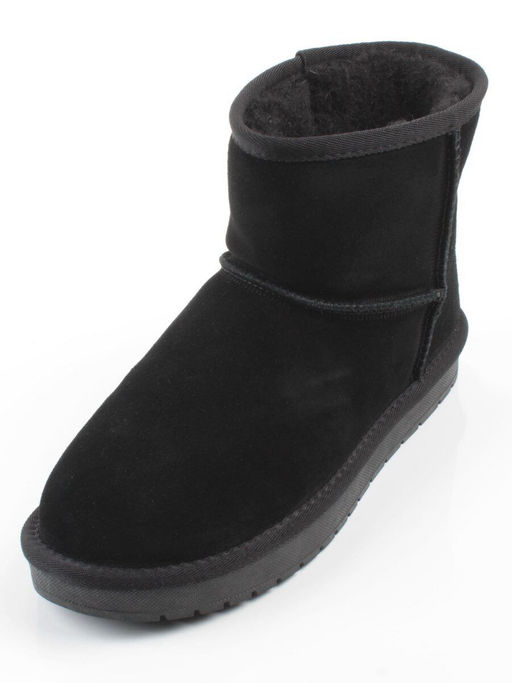 PF5854-1 BLACK Угги женские (натуральная замша, 100% шерсть)