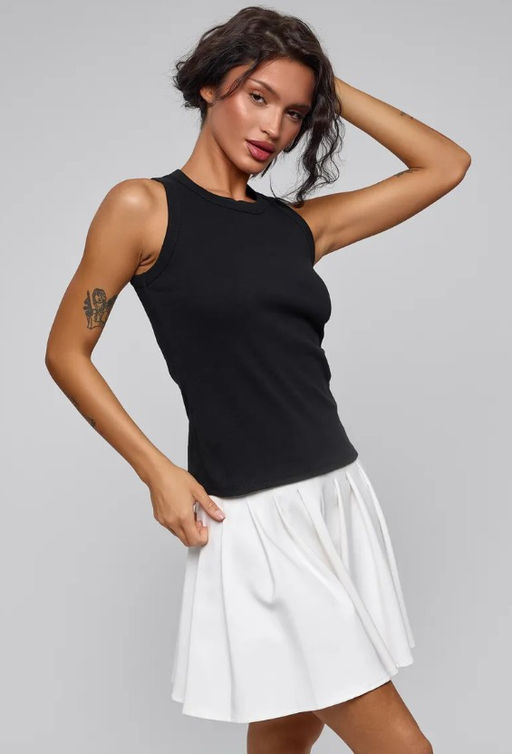 качество пенье ХЛОПОК с ЛАЙКРОЙ топ майка черный - Knitka wear фото 8