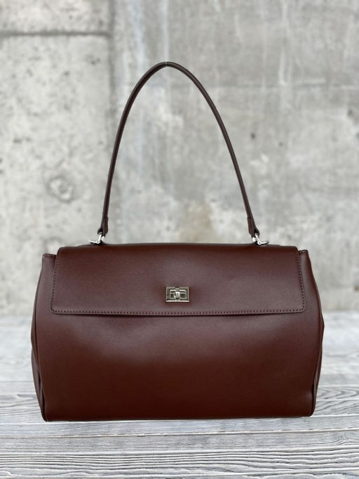 Женская кожаная сумка-портфель 8399-3 Кофе - Sergio valentini фото 2
