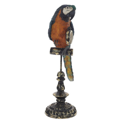 Фигурка декоративная "Попугай" с часами (1, L19 W12 H40,5 см