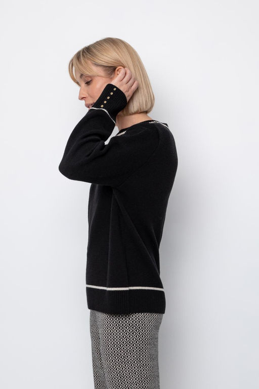ЕВ 30096/ш/черный джемпер жен