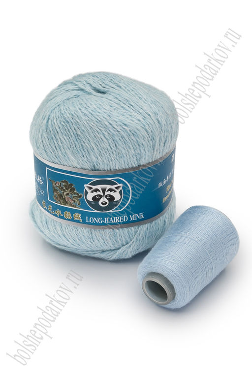 Пряжа "Пух норки" 50 гр (5 шт) SF-7846, светло-голубой №70
