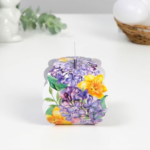 Цена за 10 шт. Коробочка подарочная для яйца «Весенние цветы» на пасху, 25 × 30 см.