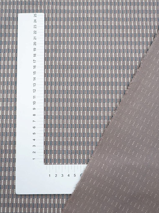 Теплый хлопок Пирамидки - елочки (синий/молочный) цв.кофейный, ш.1.5м, хлопок-100%, 150гр/м.кв - Купава фото 5