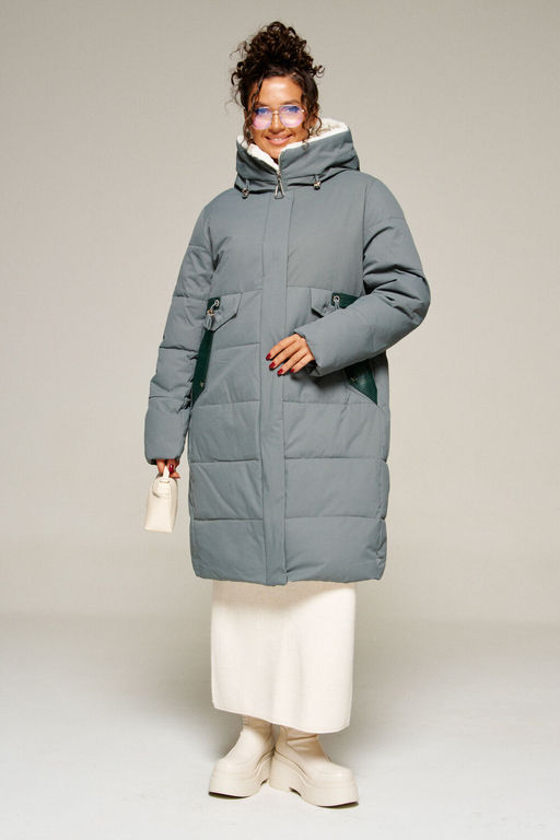 Пальто Beautiful Free 8019 полынь