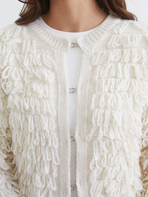 Bisiklet Yaka P?sk?l Detayl? Kad?n Triko H?rka