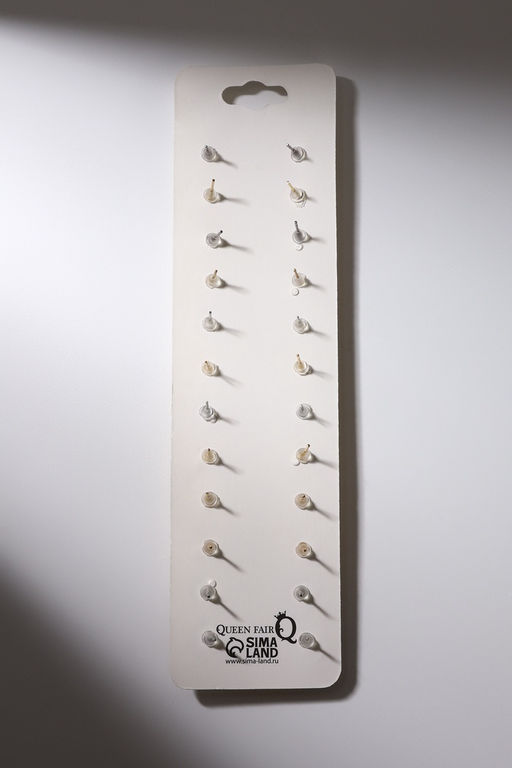 Цена за 2 шт. Пусеты 12 пар One year, летний день, цветные в золоте