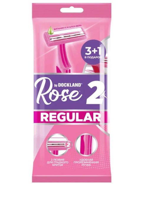 DOCKLAND однораз.бритва ROSE REGULAR-2 (4шт)