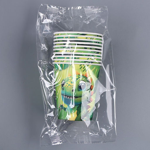 Цена за 10 шт. Стакан одноразовый бумажный «Динозавр», 250 мл