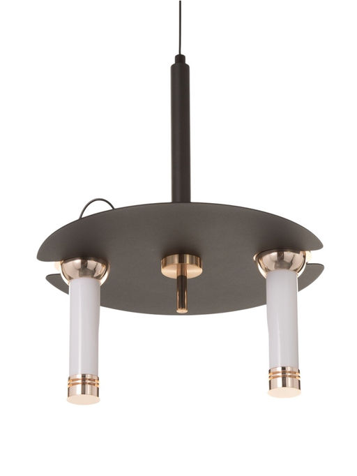 Светильник «Найт» 2×7 Вт LED 4000К черный/золото 24×24×38(+150)см