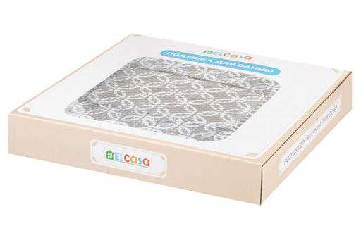 Подушка для ванны 31*29*6 см на 8 присосках, серая - Elan gallery фото 6