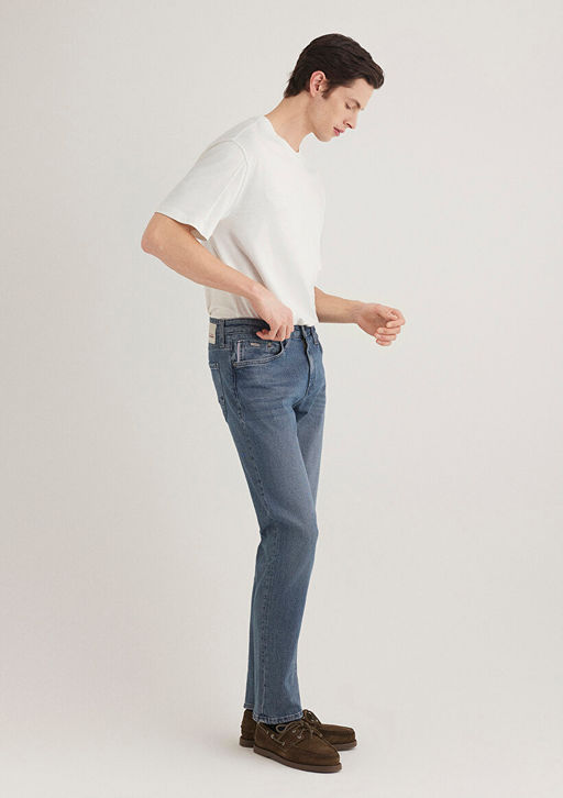 Marcus Krmzbyz Vintage Mavi Jean Pantolon  фото 2