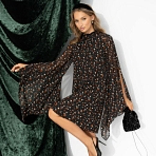 Платье с акцентными рукавами, Стильная эйфория