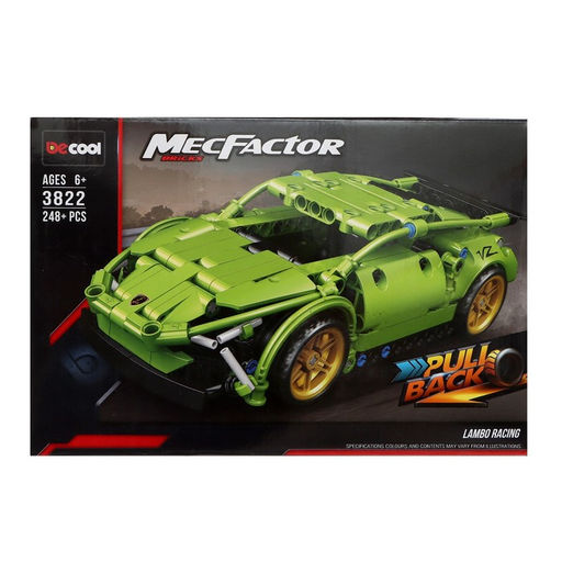 Конструктор гоночная машина DECOOL MecFactor, инерционный, 248 деталей, 6+  фото 6
