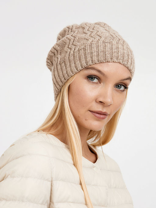 шапка женская с добавлением шерсти с узором - Glenfield фото 9