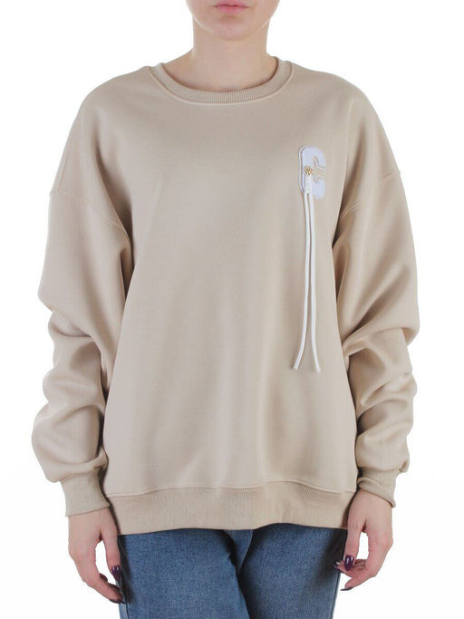 5601 BEIGE Свитшот женский (100% хлопок)