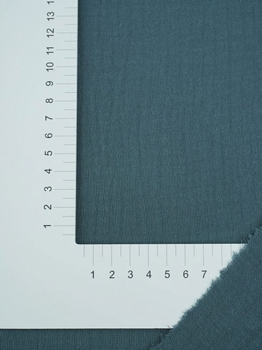 Муслин двухслойный с эффектом жатости цв.Темная морская волна, ш.1.35м, хл-100%, 110гр/м.кв - Купава фото 4