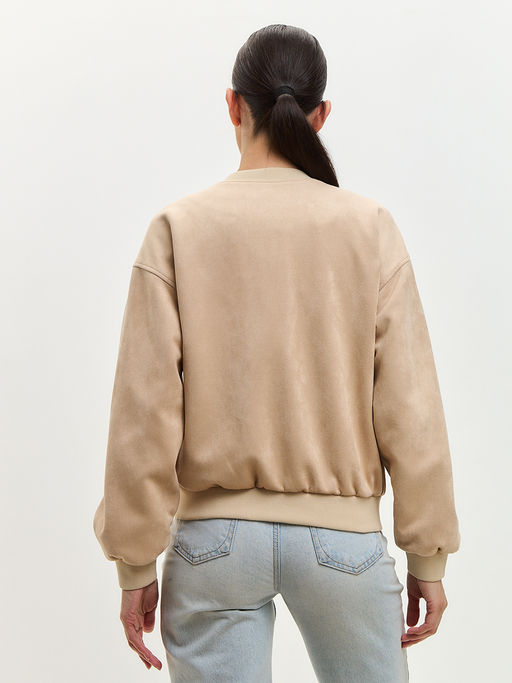 Бомбер из замши бежевый - Tantino фото 11