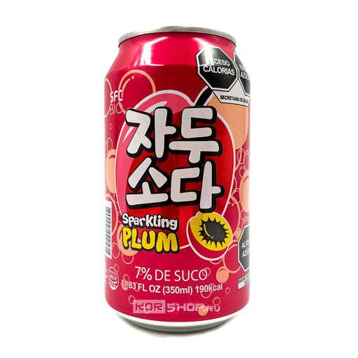 Газированный б/а напиток Слива с сливовым соком SFC BIO, Корея, 350 мл