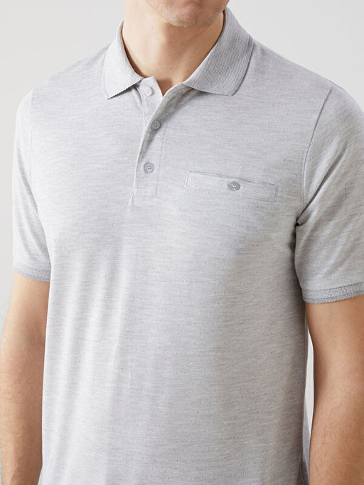 Polo Yaka Merserize G?r?n?ml? Erkek Ti??rt