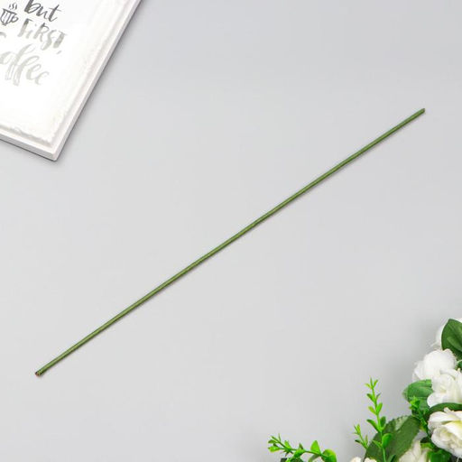 Цена за 50 шт. Проволока для изготовления искусственных цветов «Зелёная», 40 см, сечение 2.5 мм