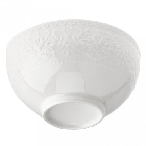 Русь Пиала фарфоровая 350мл, д11,7х6,2см, белый, рельефный декор (Китай) - Домашняя мода фото 3