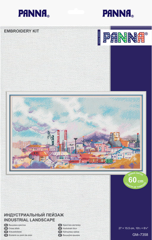 Набор для вышивания PANNA GM-7358 Индустриальный пейзаж 27 х 15.5 см