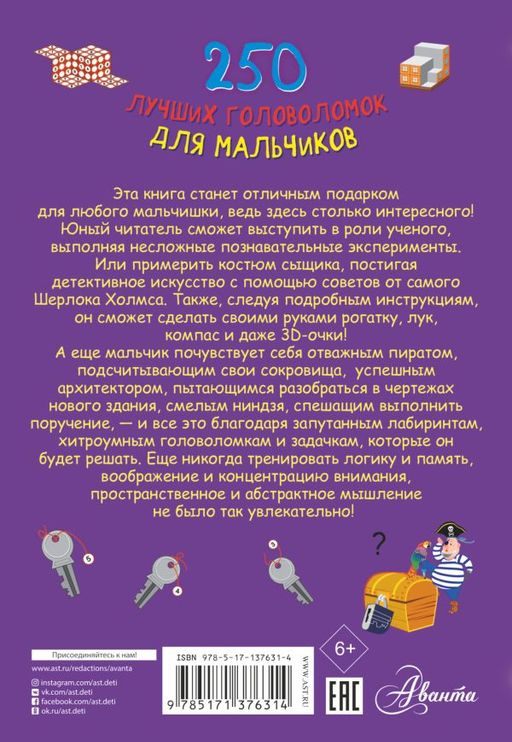 250 лучших головоломок для мальчиков
