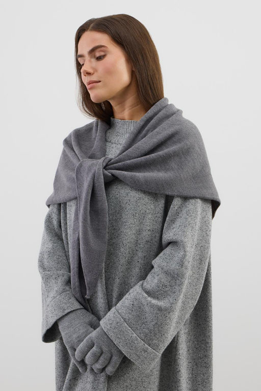 ЕВ 15019/ш/серый меланж шарф-косынка жен