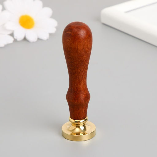 Печать для сургуча с деревянной ручкой «Рыбки и кораллы», 9×2.5×2.5 см