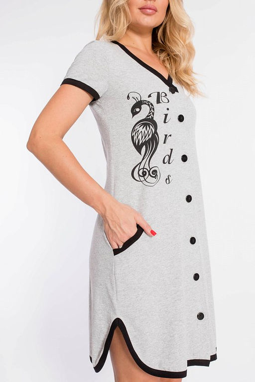 Халат Анжела М31415м Меланж - Елена фото 8