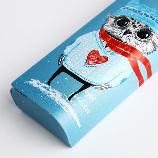 Футляр для очков 15.5 х 6 х 3 см, хлопушка, цвет голубой - Simaland фото 3