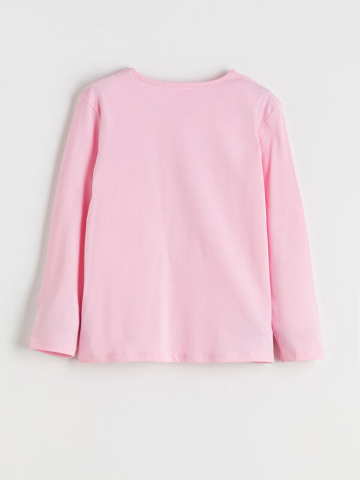 Bisiklet Yaka Los Angeles Bask?l? K?z ?ocuk Pijama ?st