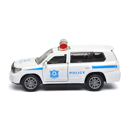 Белая инерционная служебная машинка Кроссовер die-cast,1:32, открывающиеся двери