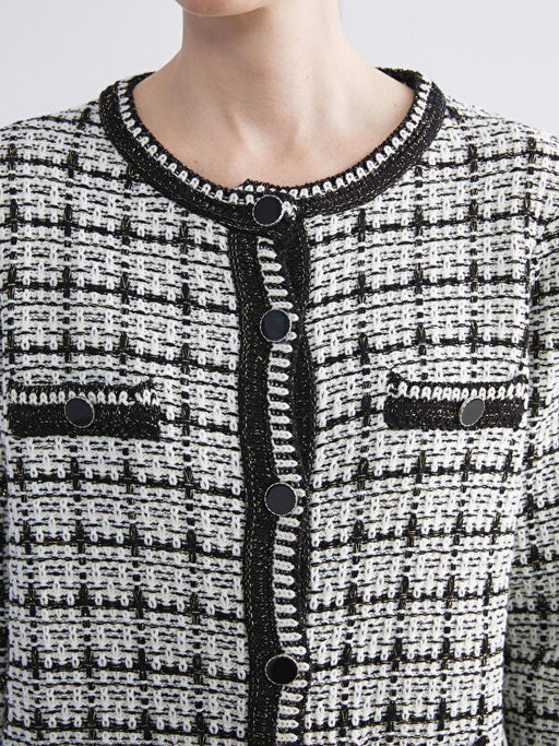 Bisiklet Yaka Desenli Kad?n Triko H?rka